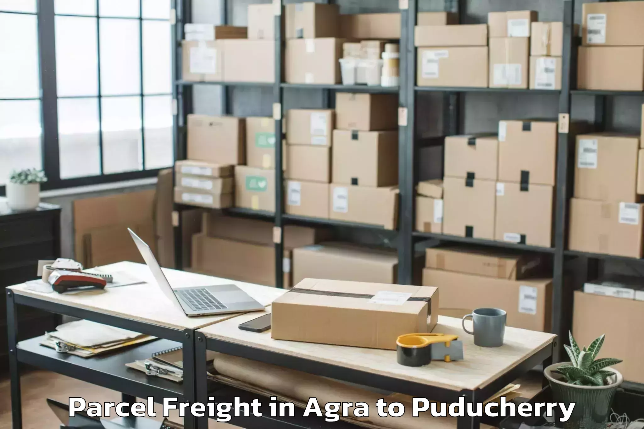 Comprehensive Agra to Puducherry Parcel Freight